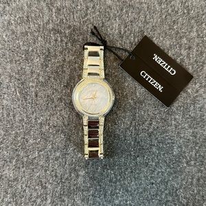 BLACK FRIDAY Citizen Eco Classic Crystal Silhouette Blue Face Women’s Watch